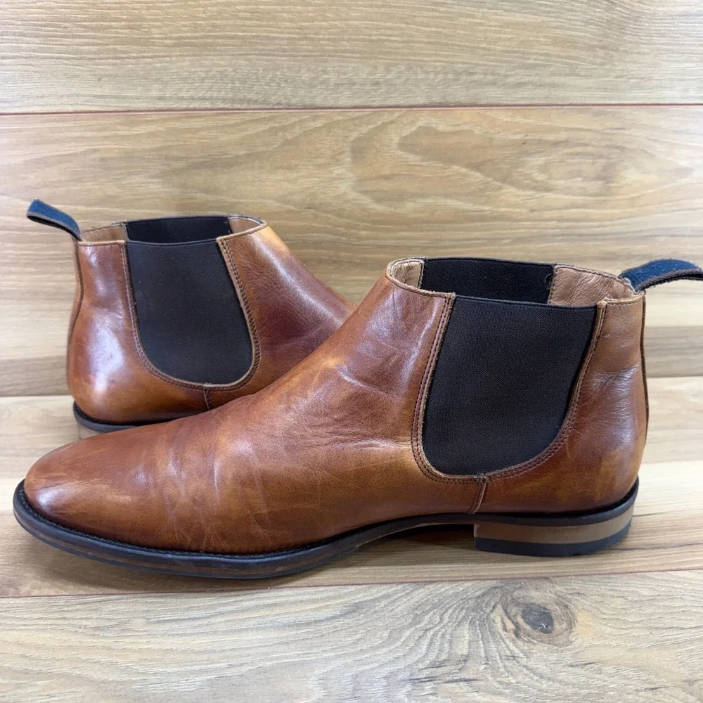 Rodd & Gunn Nicholls Street Chelsea Boot Mens 12 EU 45 Cognac Leather Casual